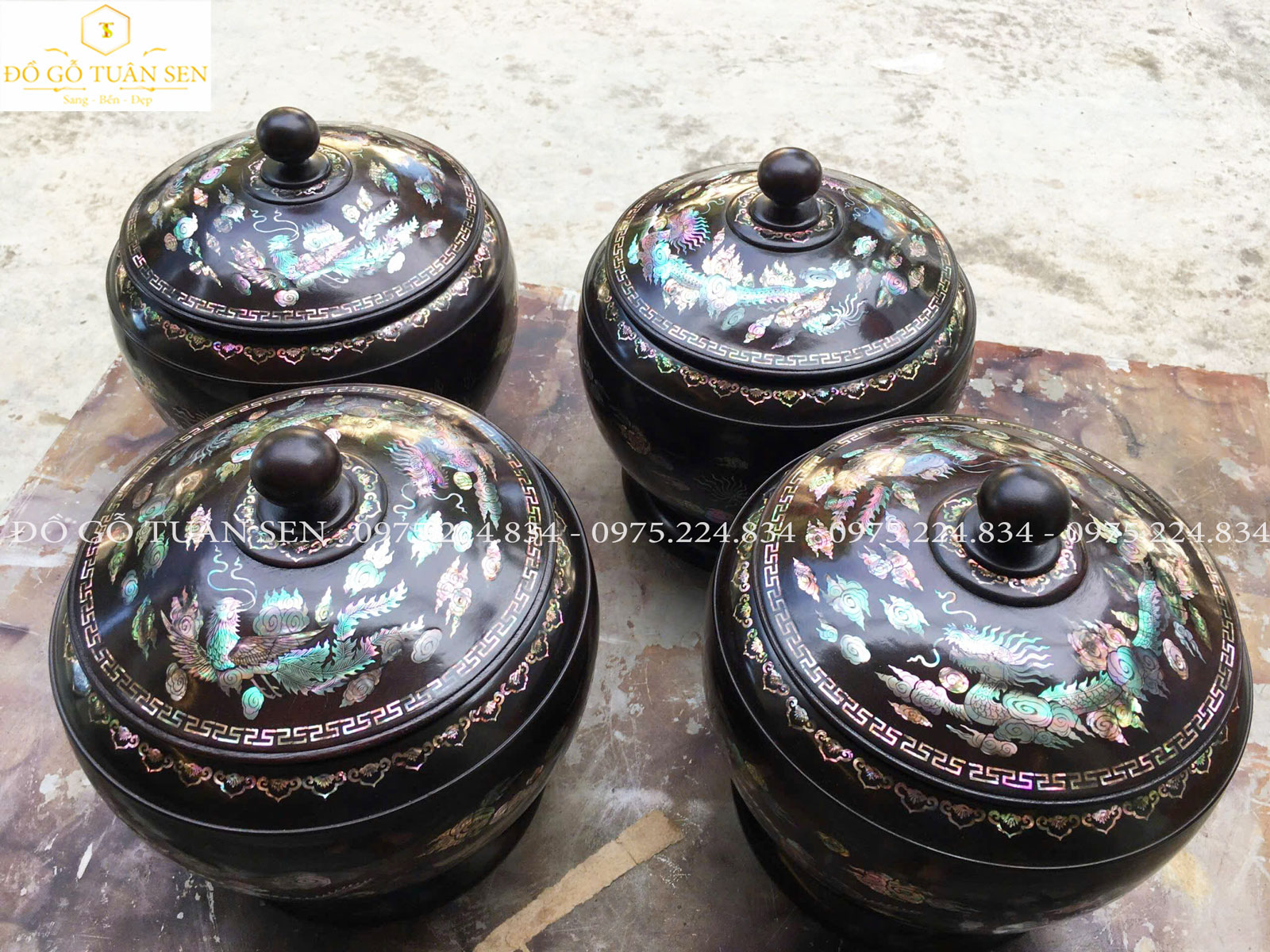 giới thiệu giỏ ủ ấm tích trà gỗ gụ khảm ốc (2)